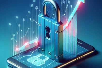 "Privacy-focused smartphone showcasing sleek design and advanced security features, highlighting the brand's rise in market share amid growing consumer demand for data protection."