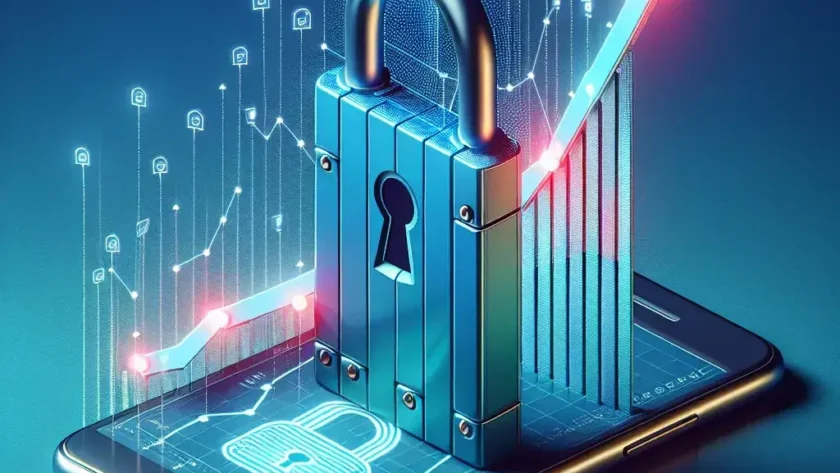 "Privacy-focused smartphone showcasing sleek design and advanced security features, highlighting the brand's rise in market share amid growing consumer demand for data protection."