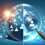 "Graphic illustrating the concept of anonymity and transparency among Instagram Story viewers, featuring diverse user icons and visual elements representing privacy and social media engagement."