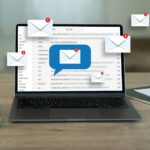 laptop with mail